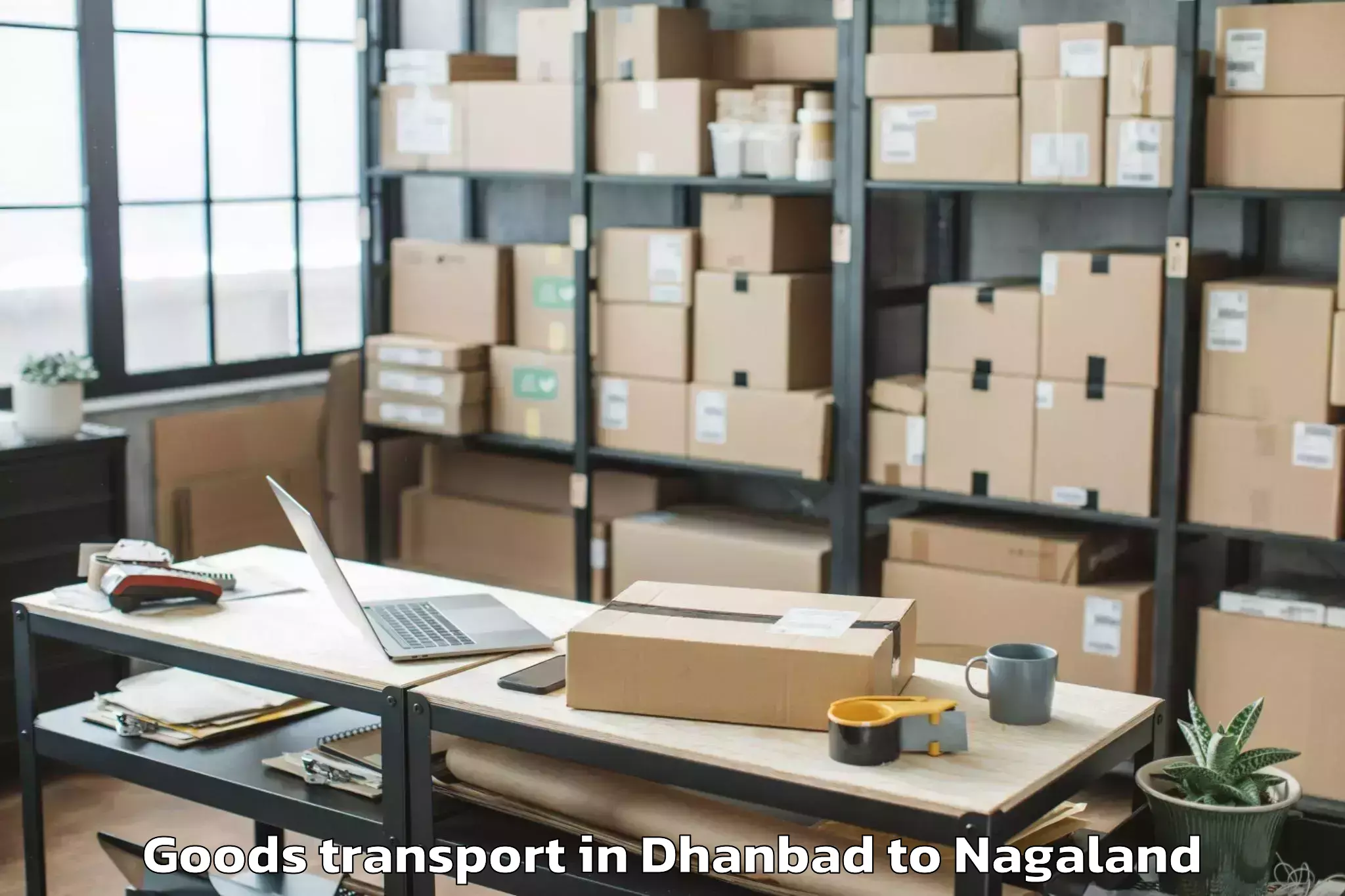 Affordable Dhanbad to Noksen Goods Transport